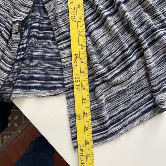 Bobeau Women's Soft Cover-Up Overlap Top Jacket Navy Blue Medium - Picture 6 of 8